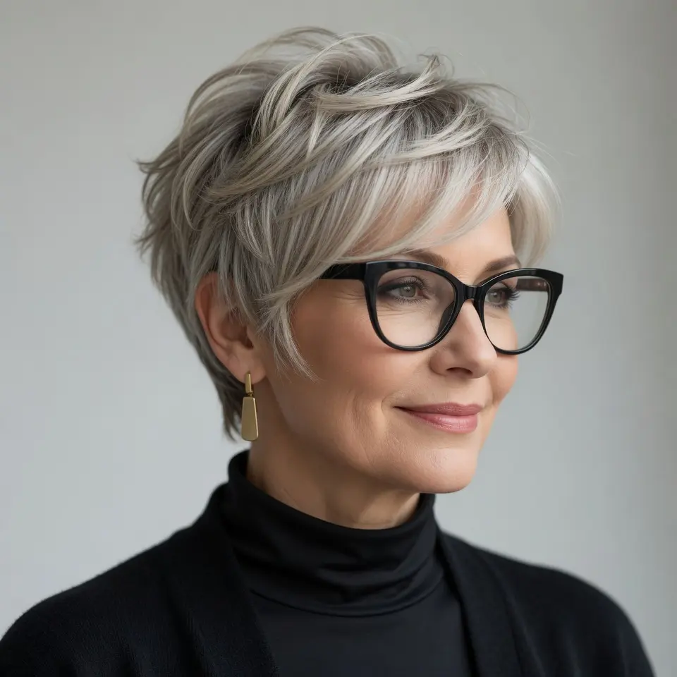 #5 Messy, Straight Pixie Cut