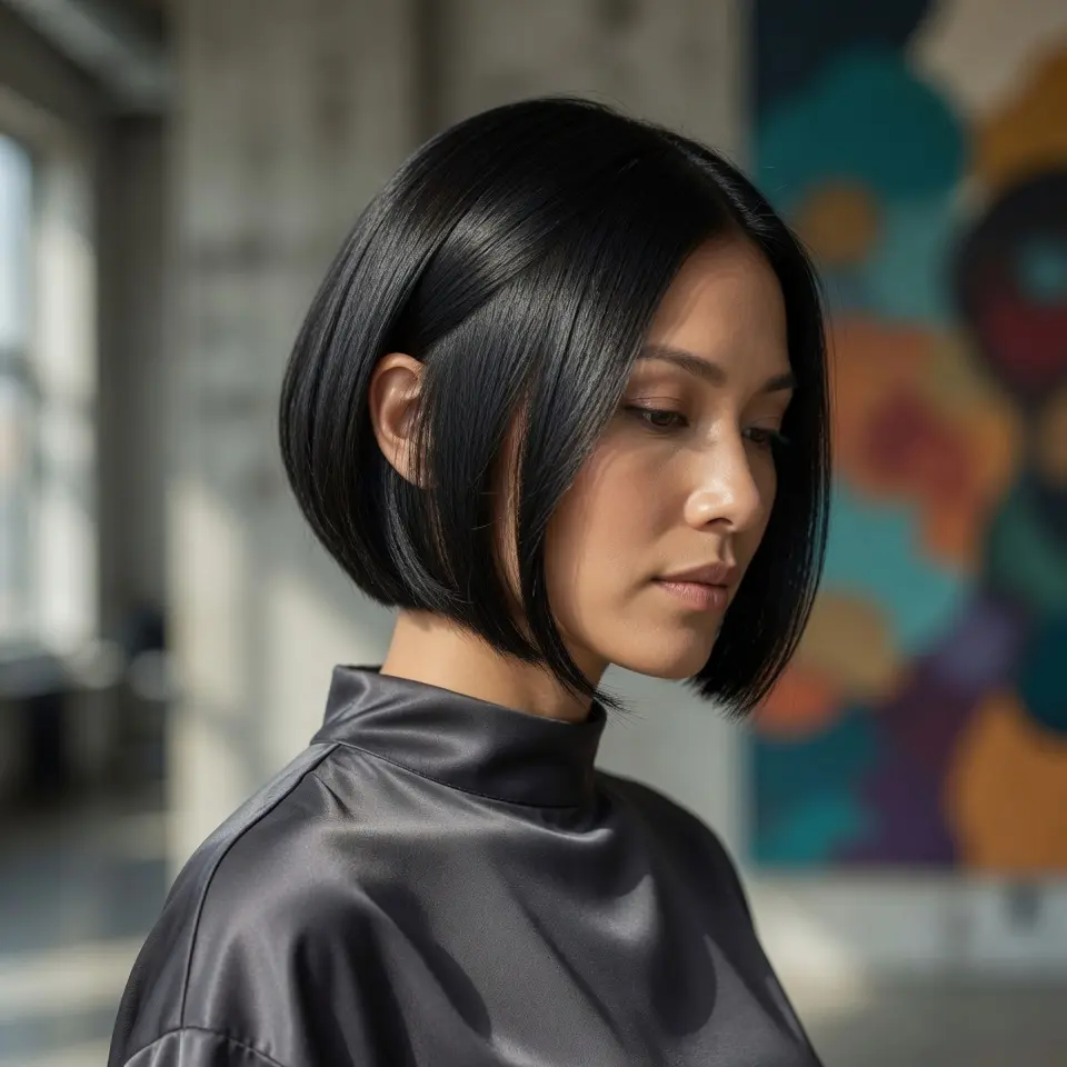 #6 Angled Pixie Bob with Sharp Silhouette