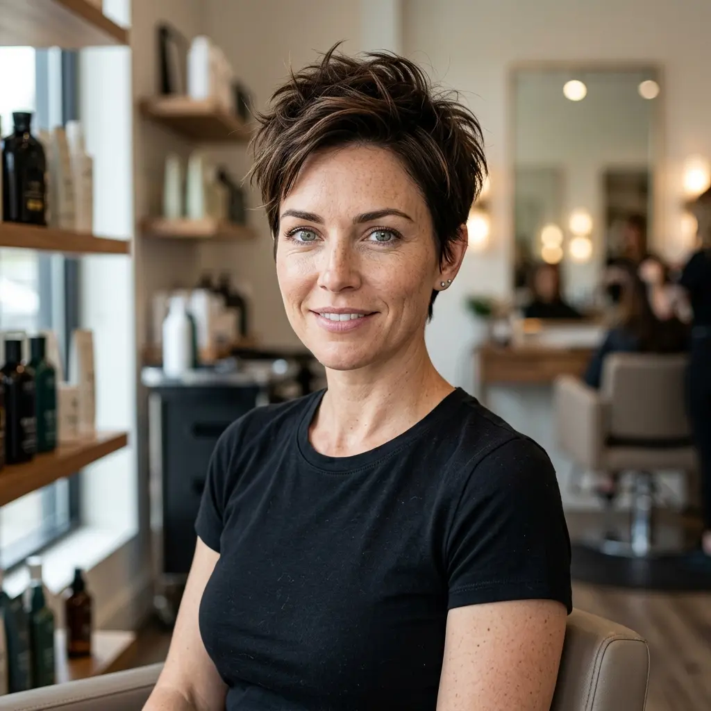 #1 Edgy Spiky Pixie Cut with Textured Layers