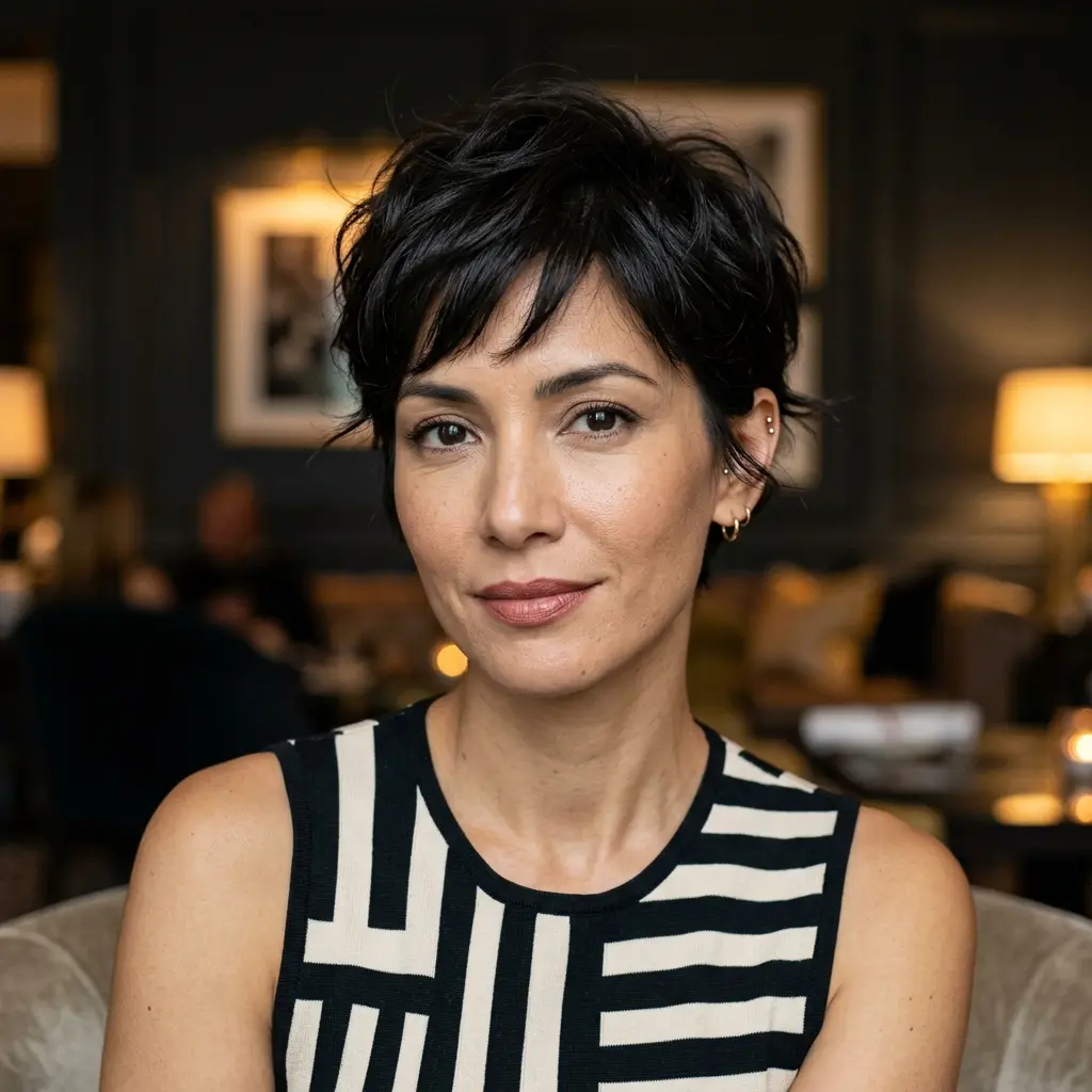 #1 Dark Hair Pixie with Tousled Top
