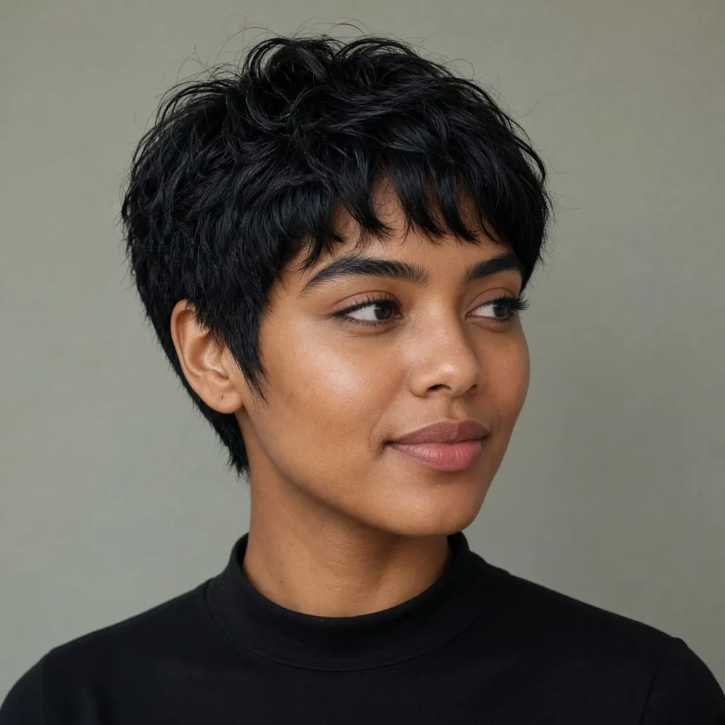 1. Super Short Pixie with Wispy Sideburns