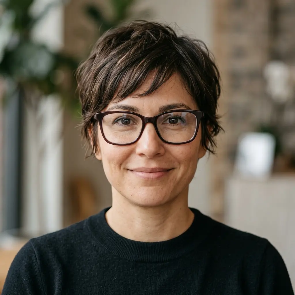 #14 Short Hair with Piece-y Bangs