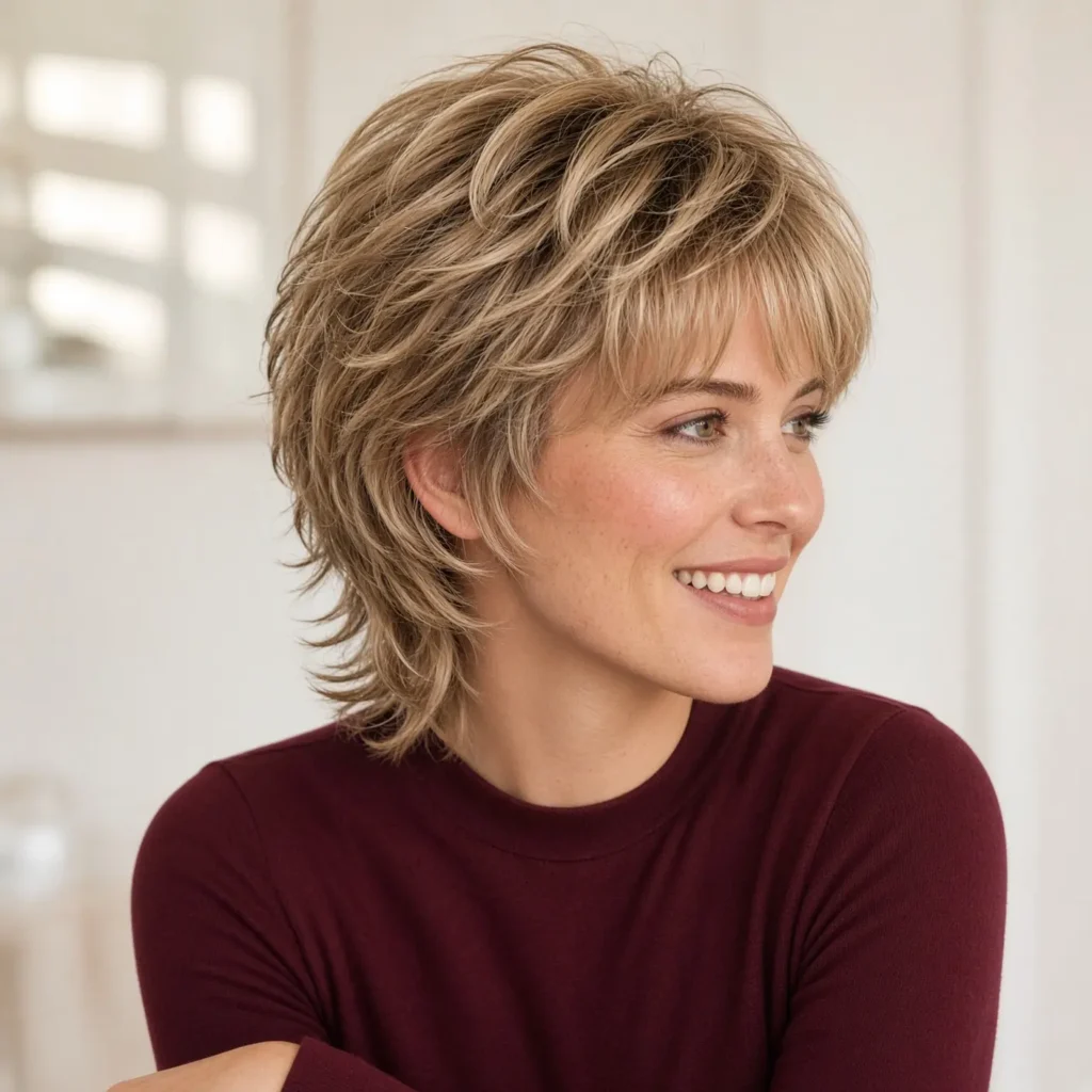 #16 Fluffy Pixie Cut with Shaggy Layers