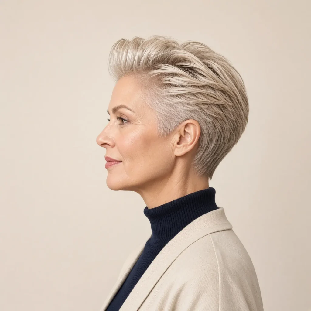 17. Layered Pompadour Pixie