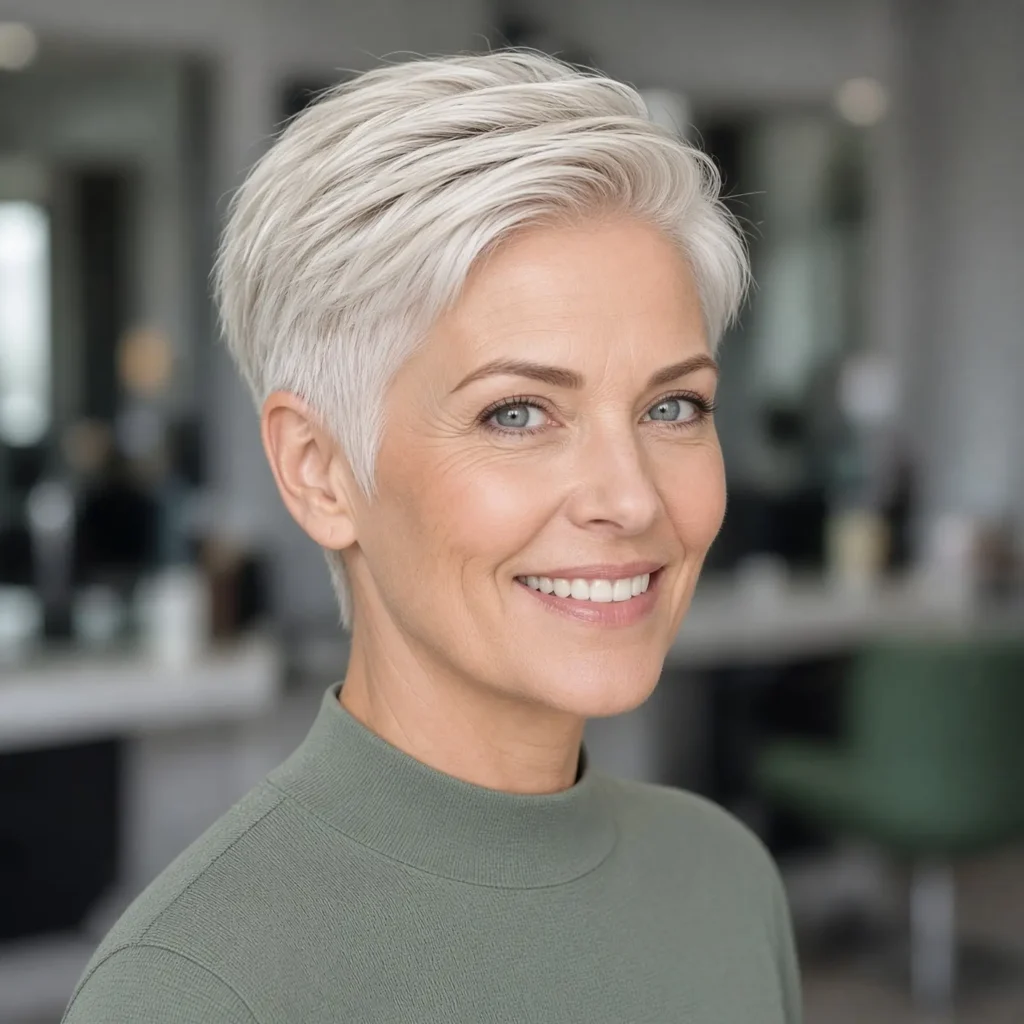 2. Really Short Bright Blonde Pixie