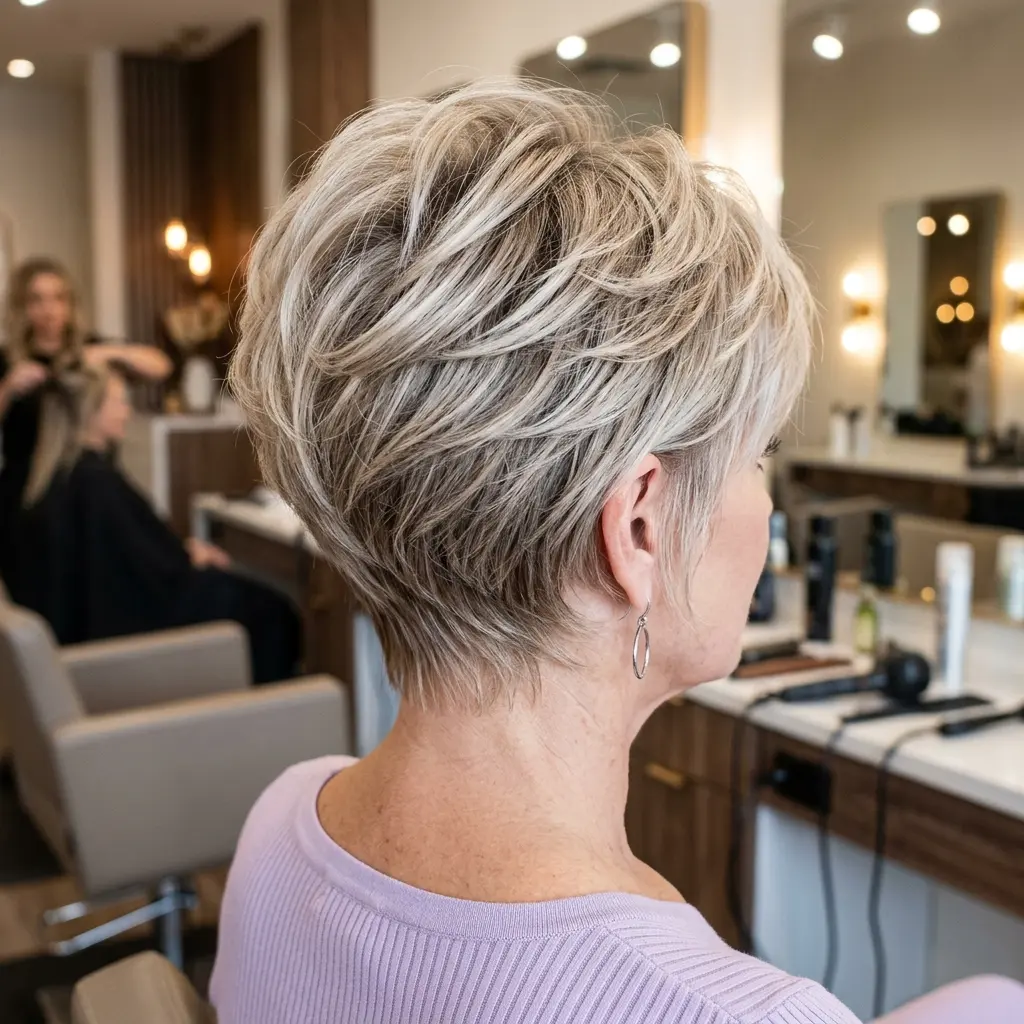 #4 Long Champagne Blonde Pixie Cut