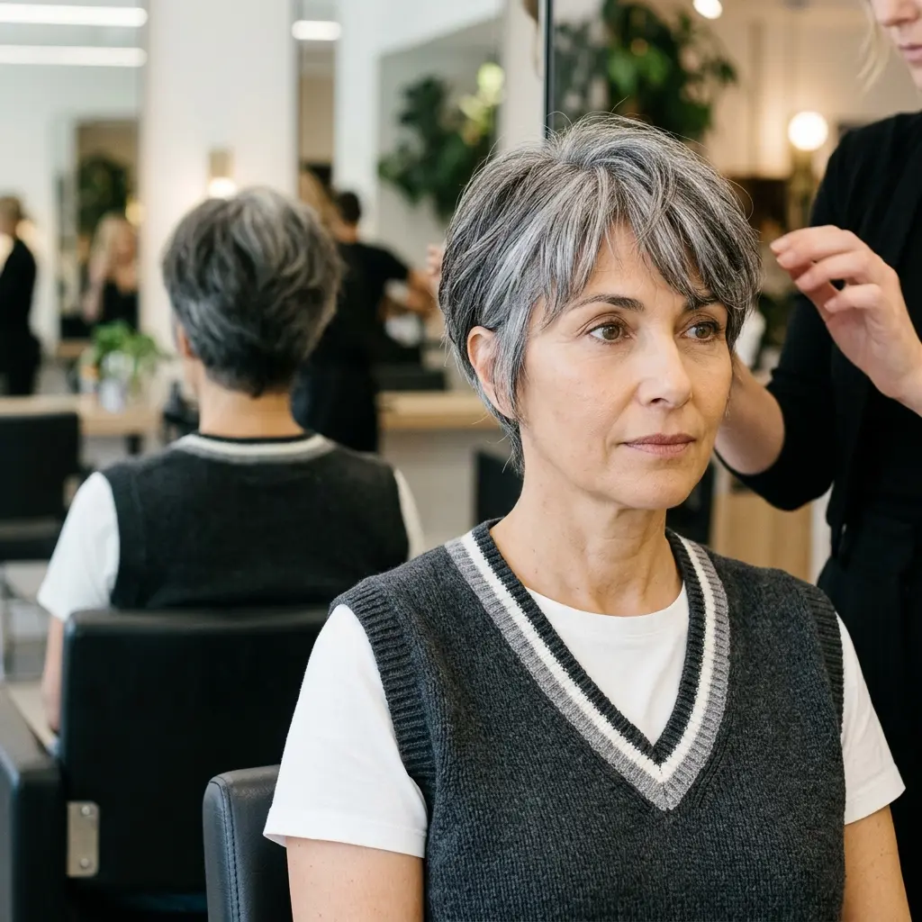 #4 Salt and Pepper Pixie Haircut for a Timeless Elegance
