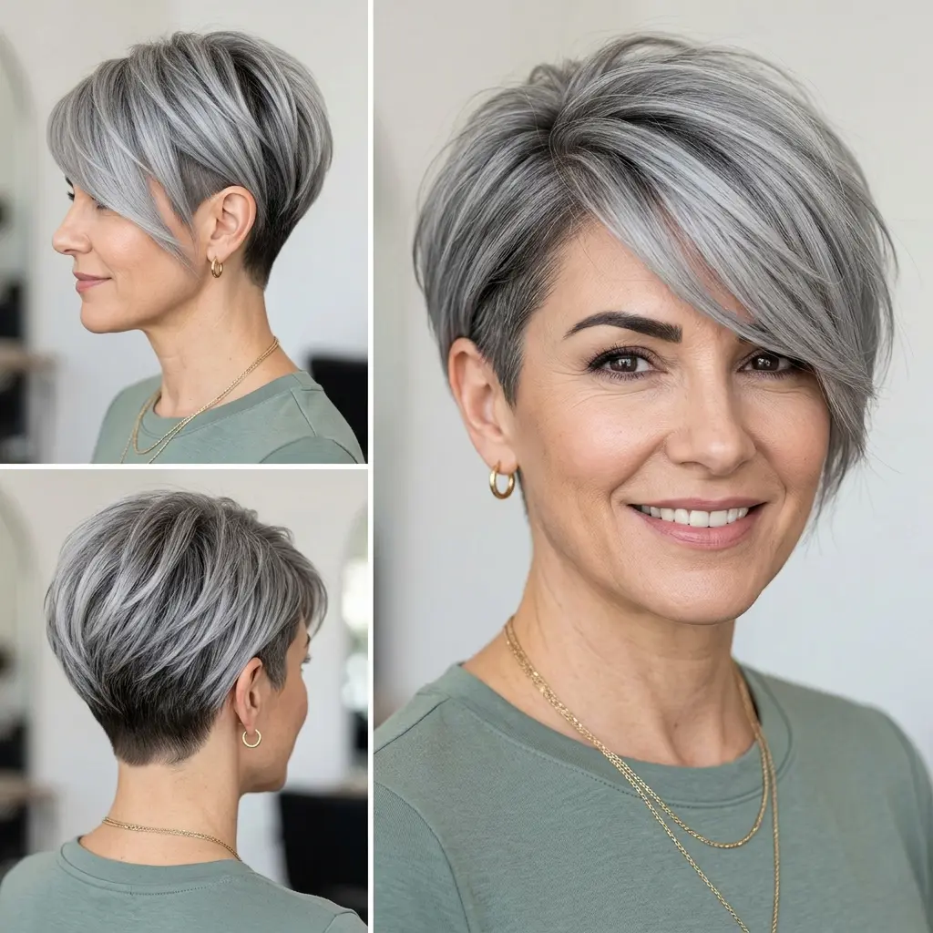 #5 Two Tone Long Undercut Pixie