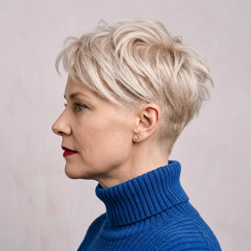 #5 Choppy Faded Pixie Haircut