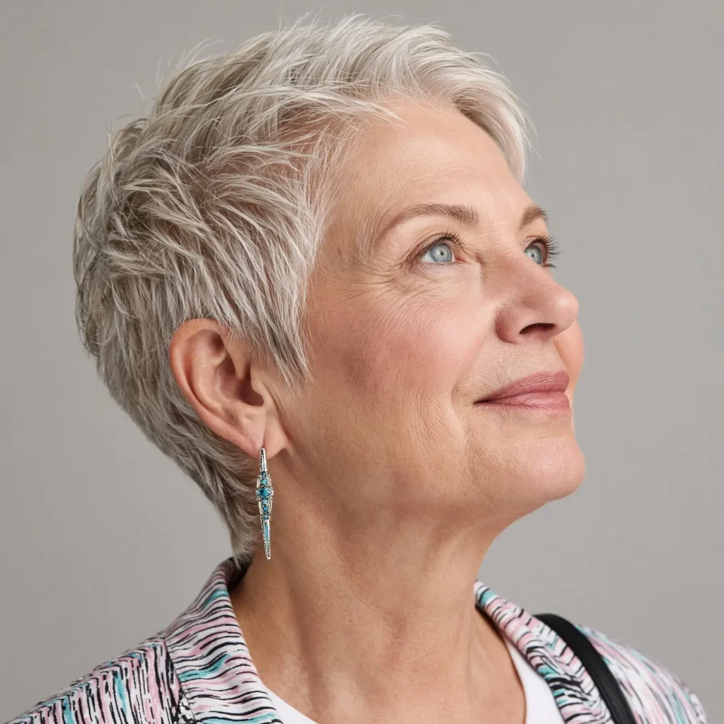 5. Very Short Pixie Cut with Visible Layers