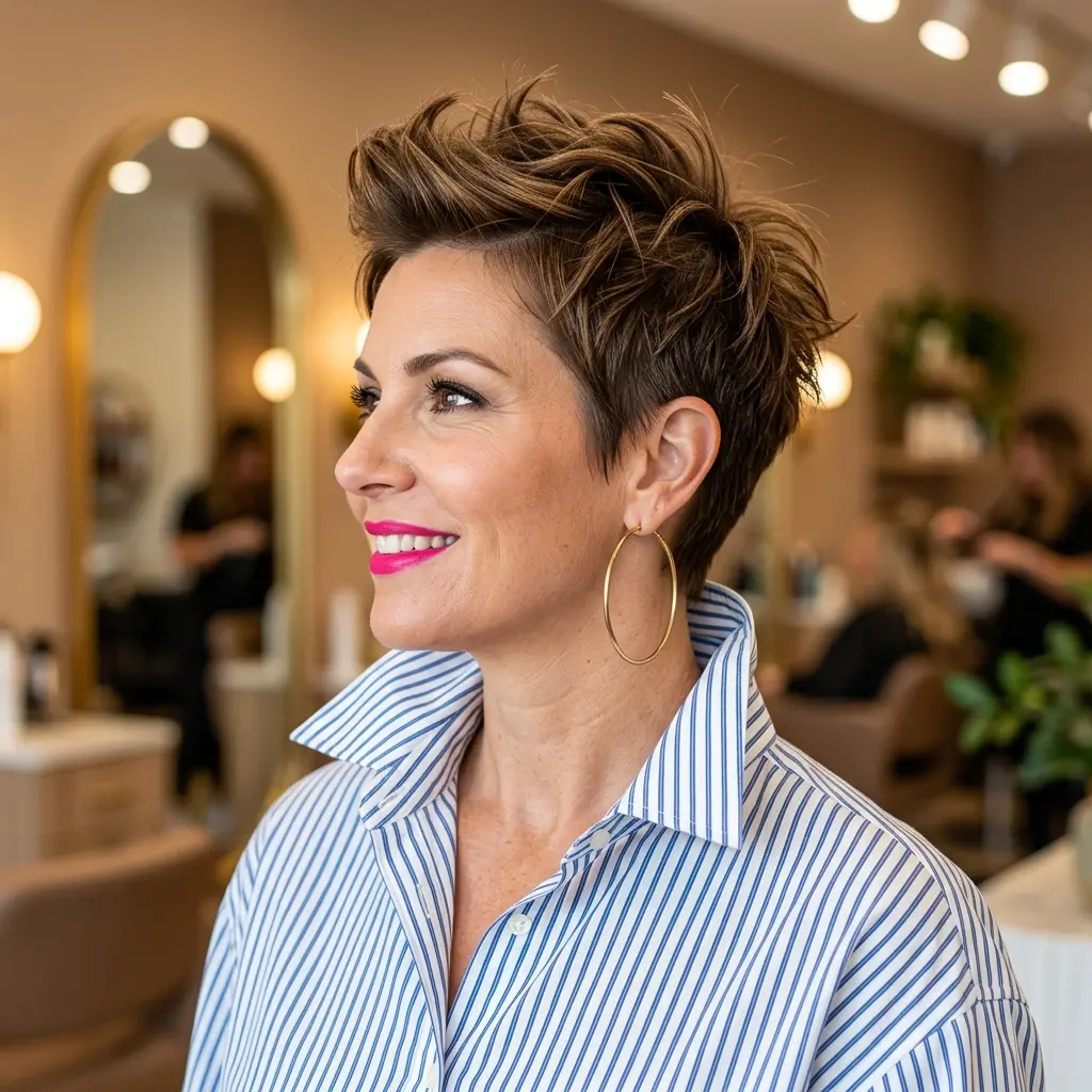 #6 Pixie Crop with Shorter Layers