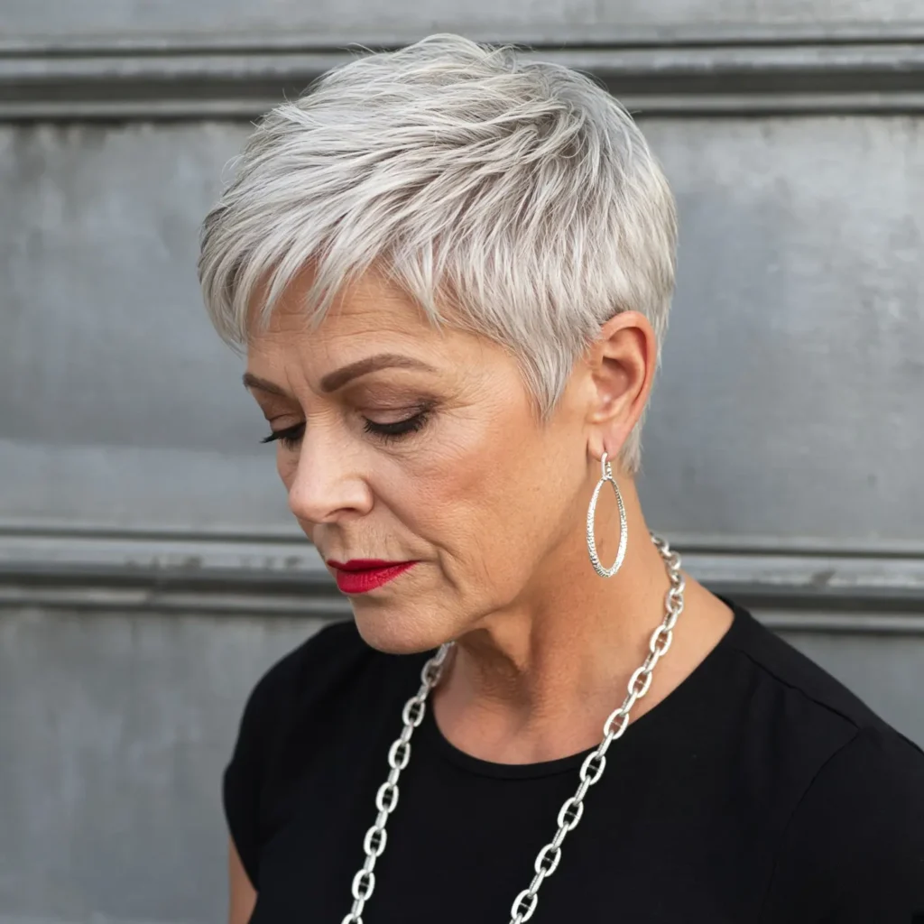 6. Piecey Micro Pixie with Short Fringe