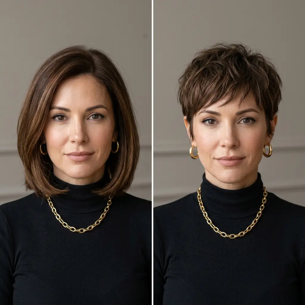 #7 Super Short Chop with Textured Bangs