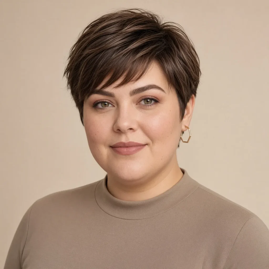 #1 Pixie Cut for Plus Size Women