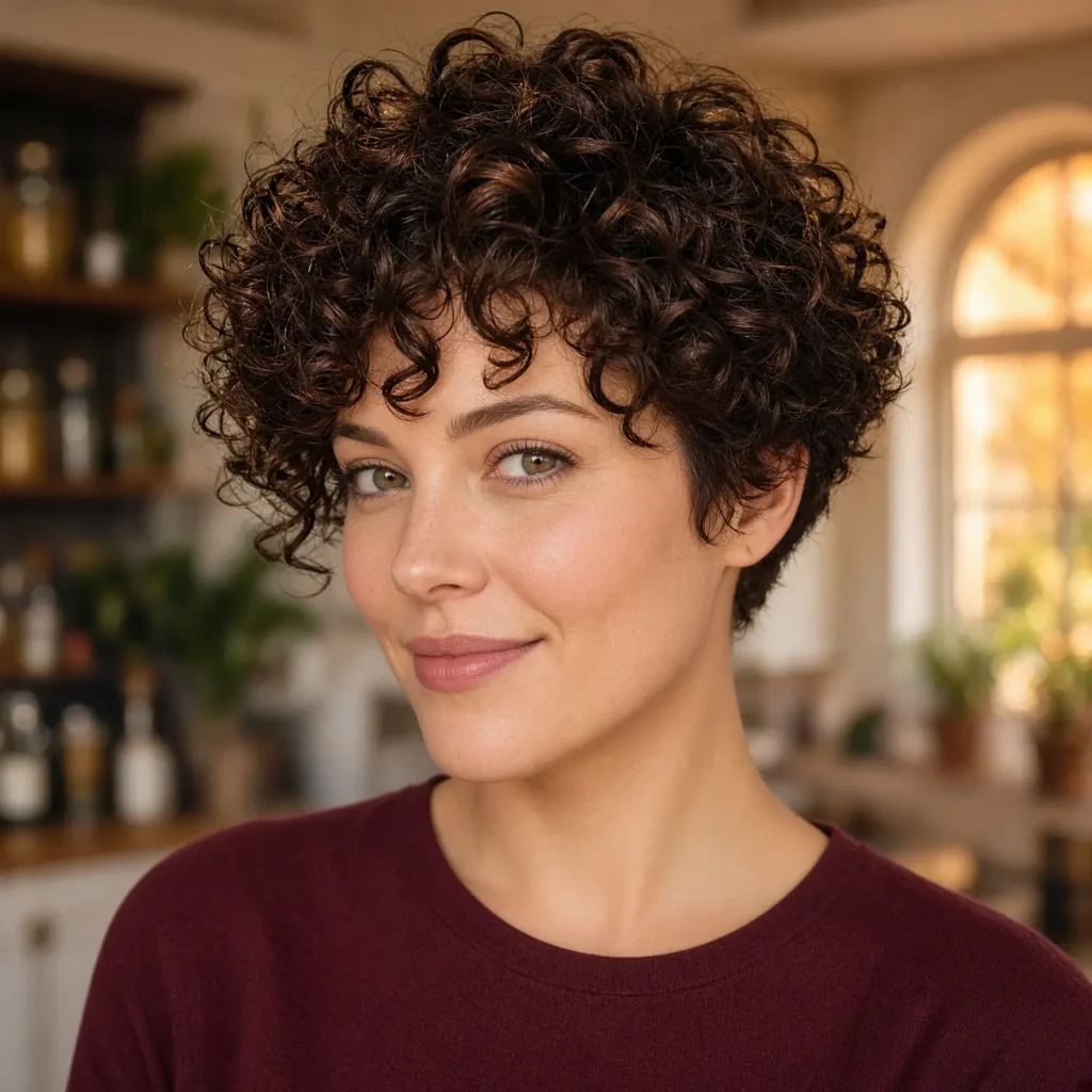#13 Feminine Soft Pixie with Curls