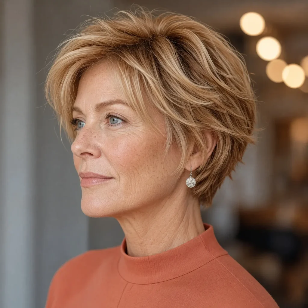 #8 Short Choppy Pixie with Brushed-Back Textured Top