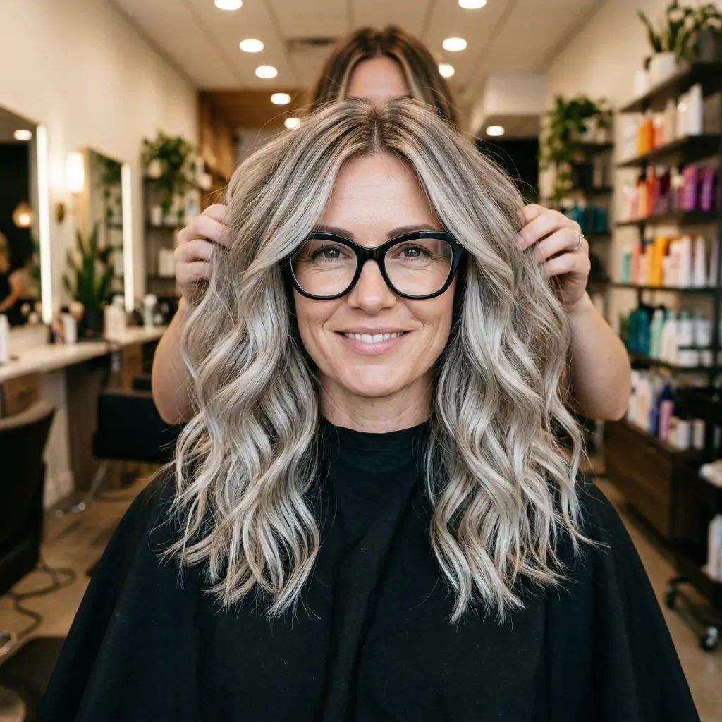 #1 Effortless Shoulder-Length Waves with Subtle Highlights