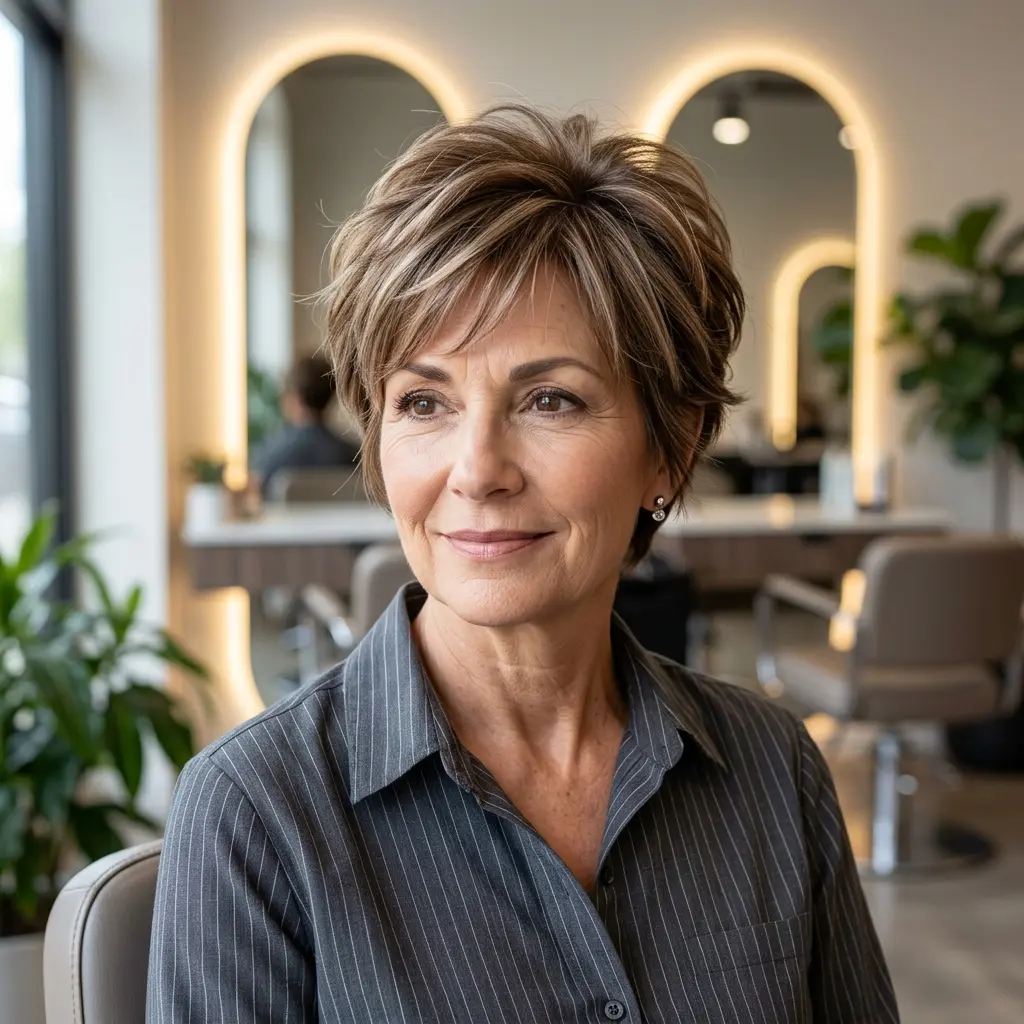 #1 Textured Pixie Cut for Fine Hair Over 60
