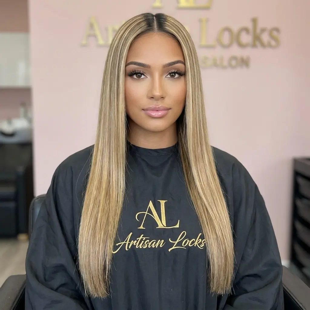 #10 Deep Side-Parted Straight Long Hair