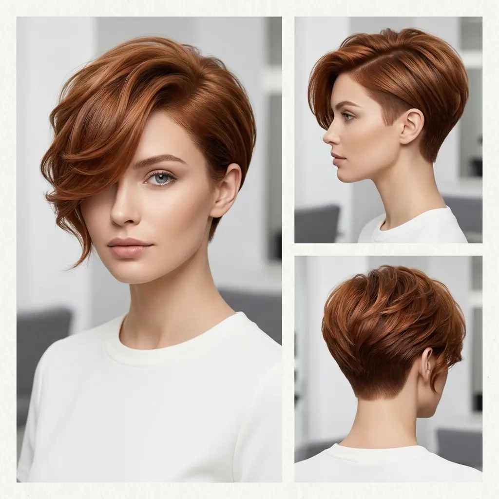 #13 Asymmetrical Pixie with Shaved Sides
