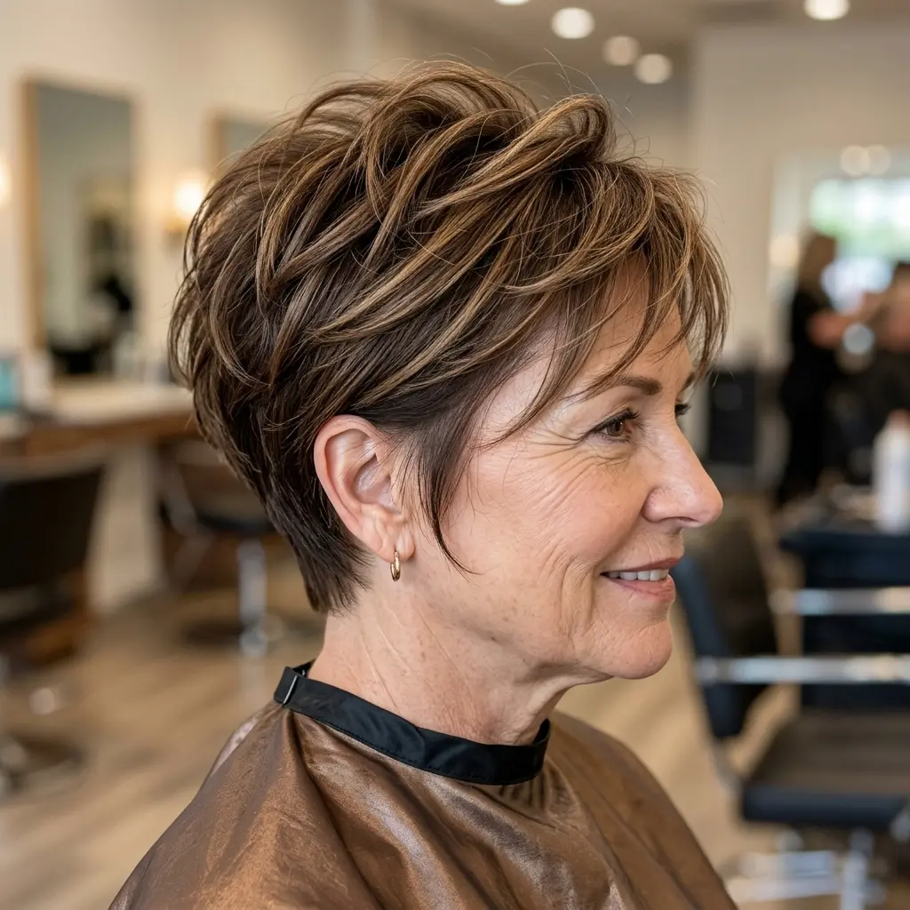 #14 Edgy Tapered Pixie with Layers