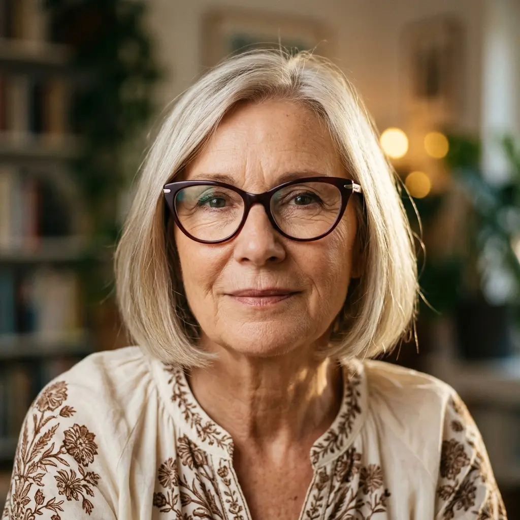 #14 French Bob for Women with Glasses