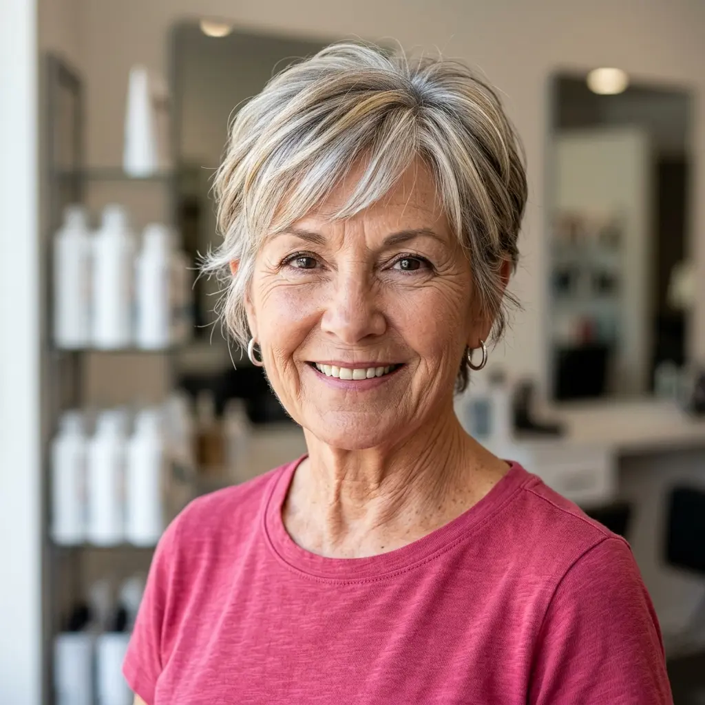 #16 Flattering Highlighted Pixie Hair