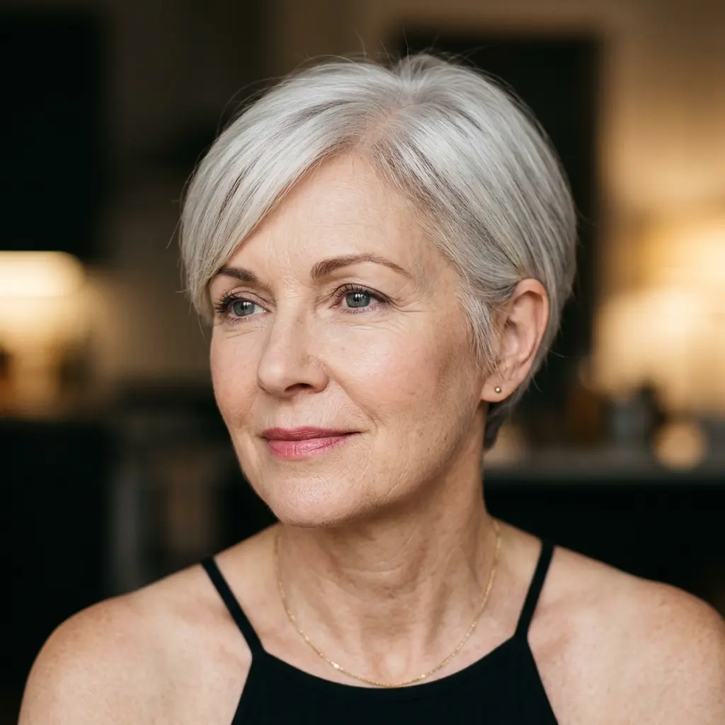 #16 Naturally Silver Balayage Pixie