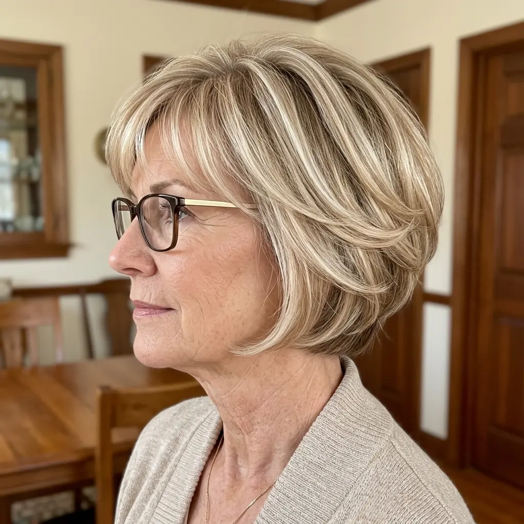 #16 Layered Bob Hairstyle