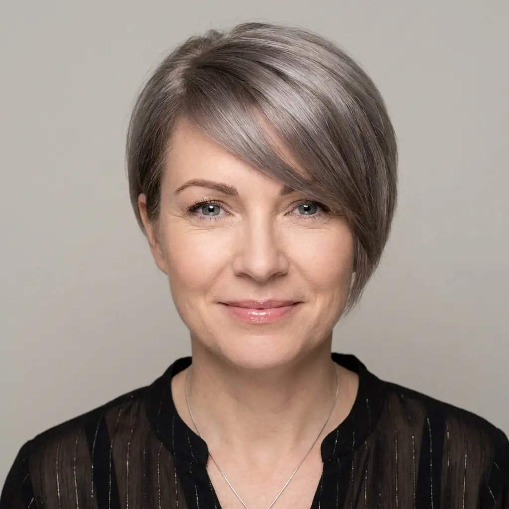 #2 Asymmetrical Pixie for Shorter Hair