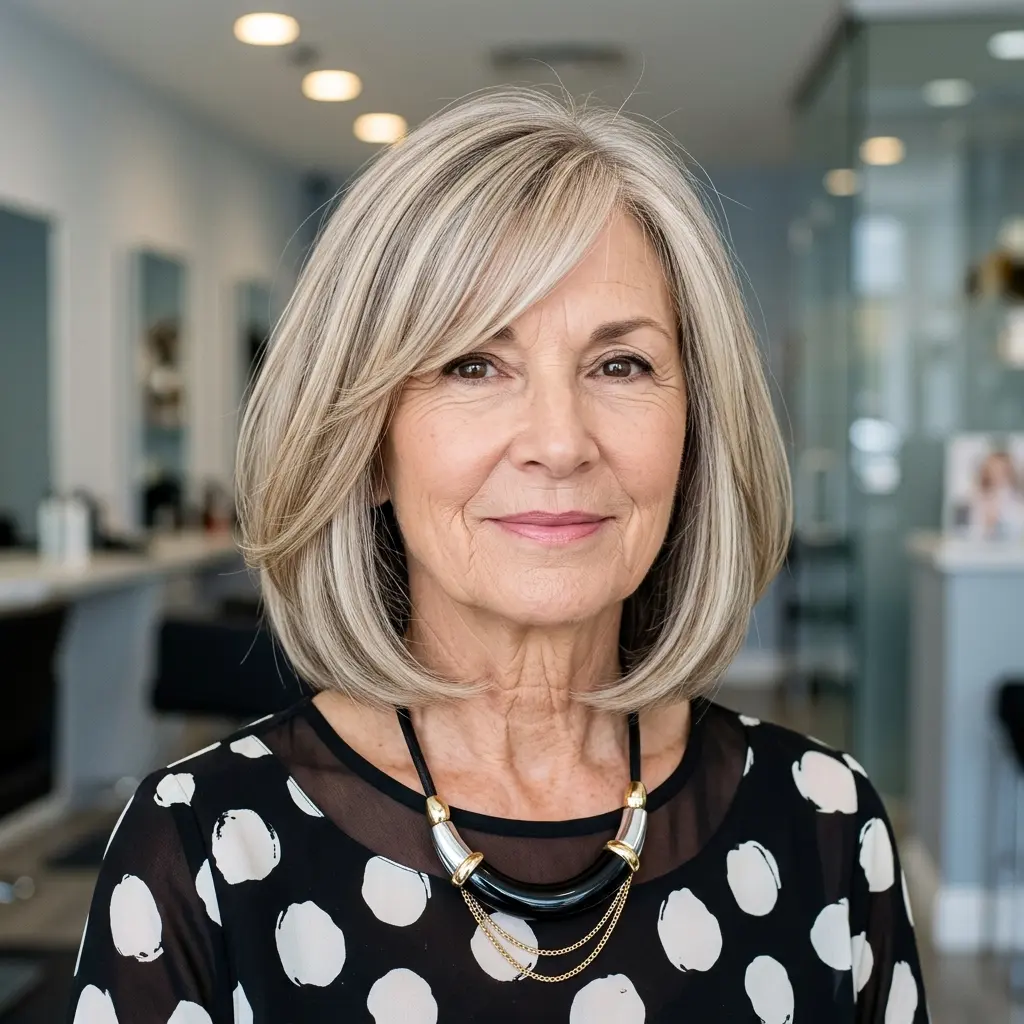 #3 Soft Medium-Length Layered Side-Parted Hair