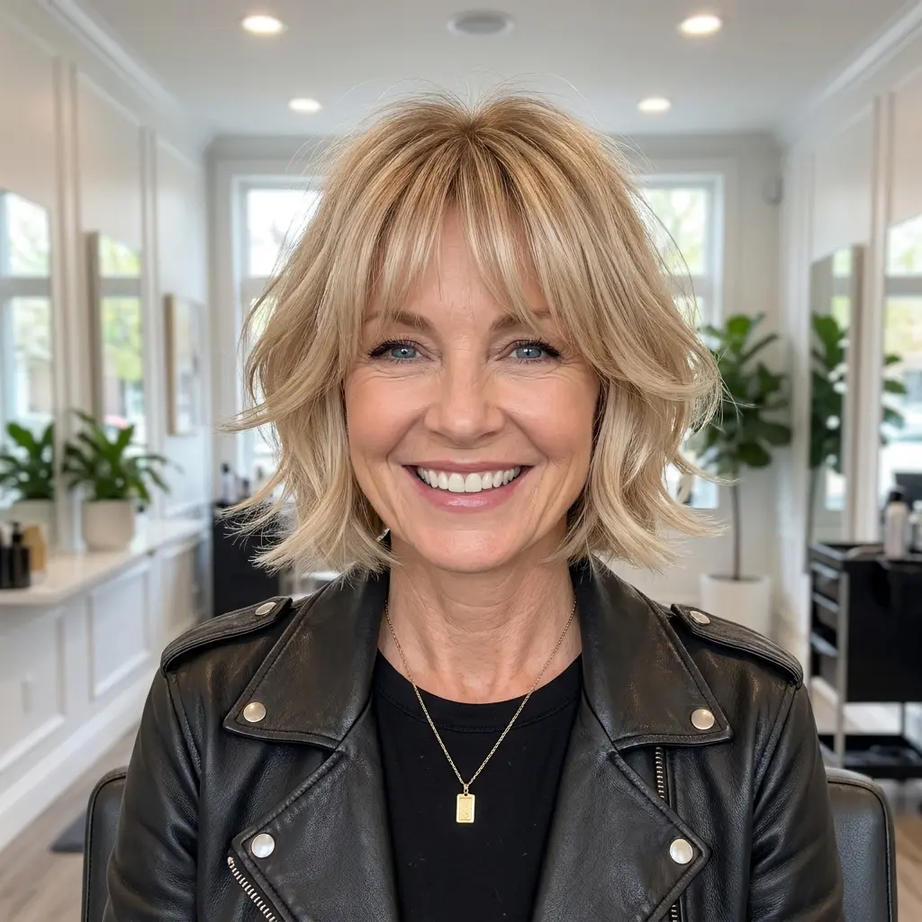 #3 Graduated Bob with Volume and Wispy Bangs