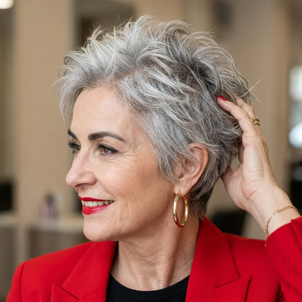#3 Luminous Silver Textured Power Pixie