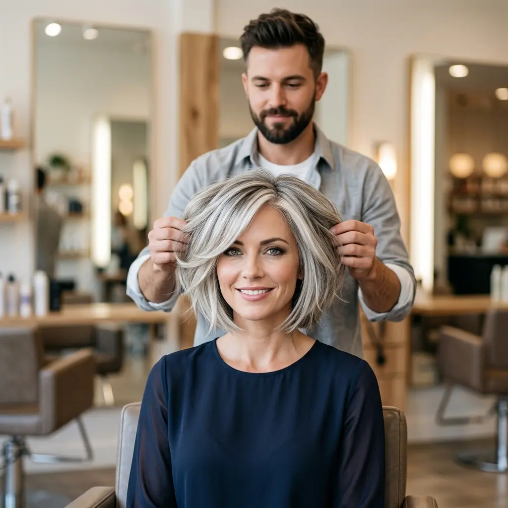 #3 Frosted Silver Angled Volume Bob
