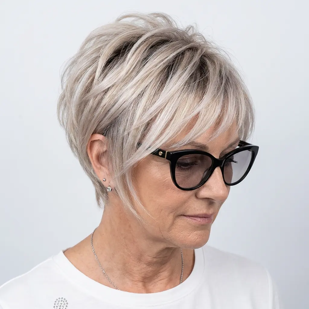 #6 Glowing Long Pixie Cut