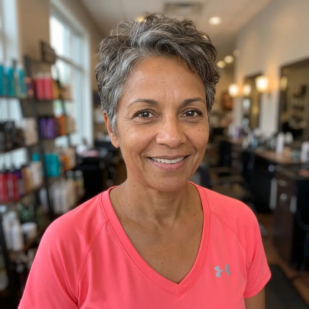 #6 Textured Pixie with Feathered Layers