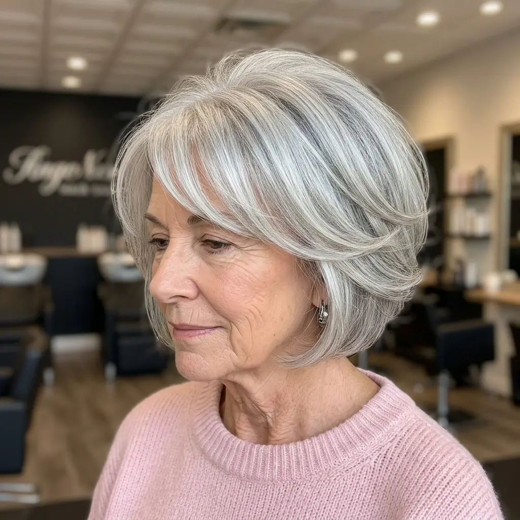#8 Beautifully Rounded Bob with Stacked Layers