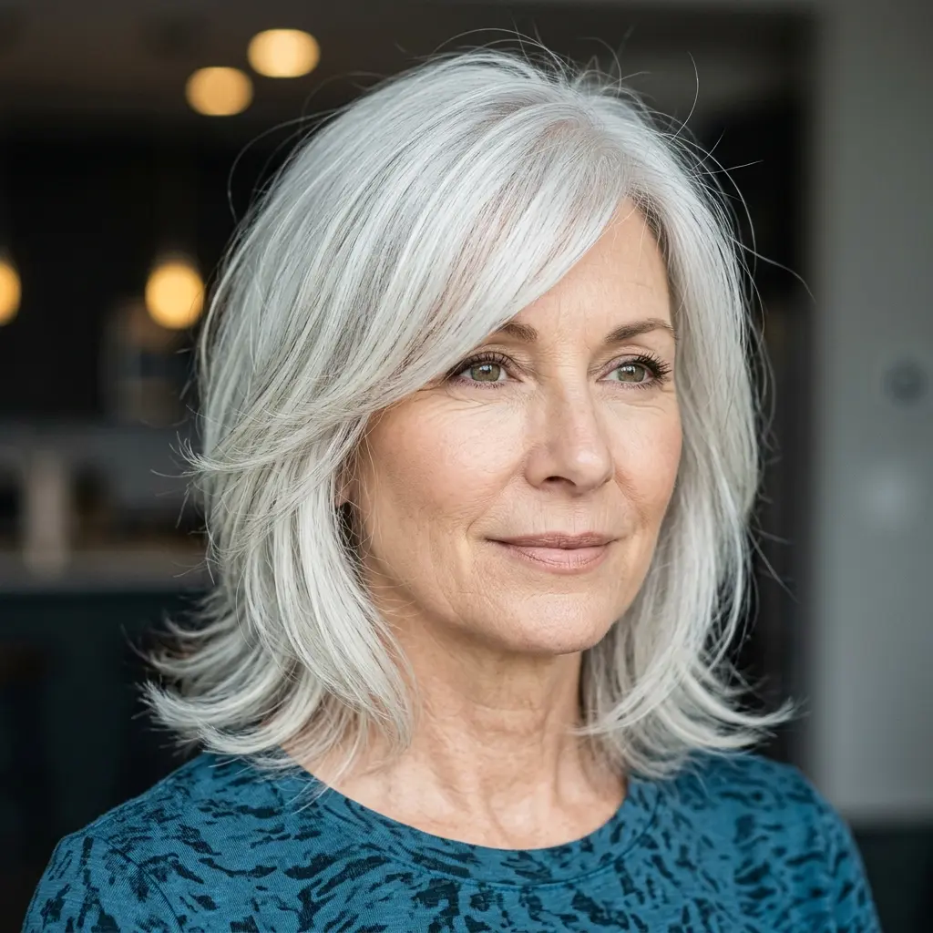 9. Soft Layered Silver Bob