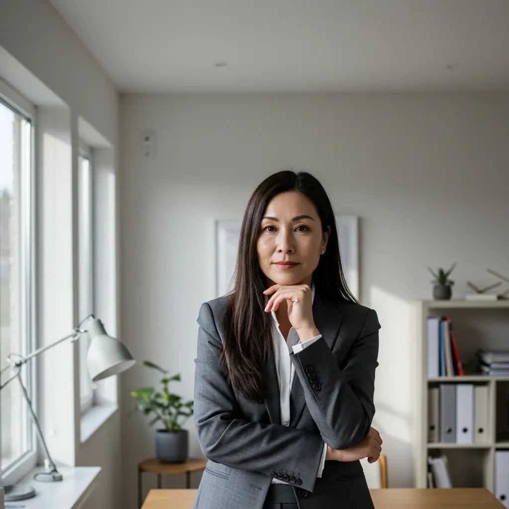 Sleek Long Hair with Long Face-Framing Bangs