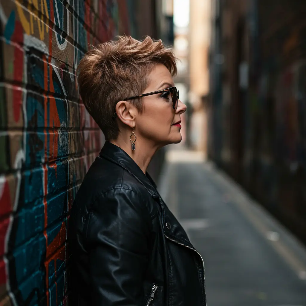 Cool Short Textured Pixie Haircut