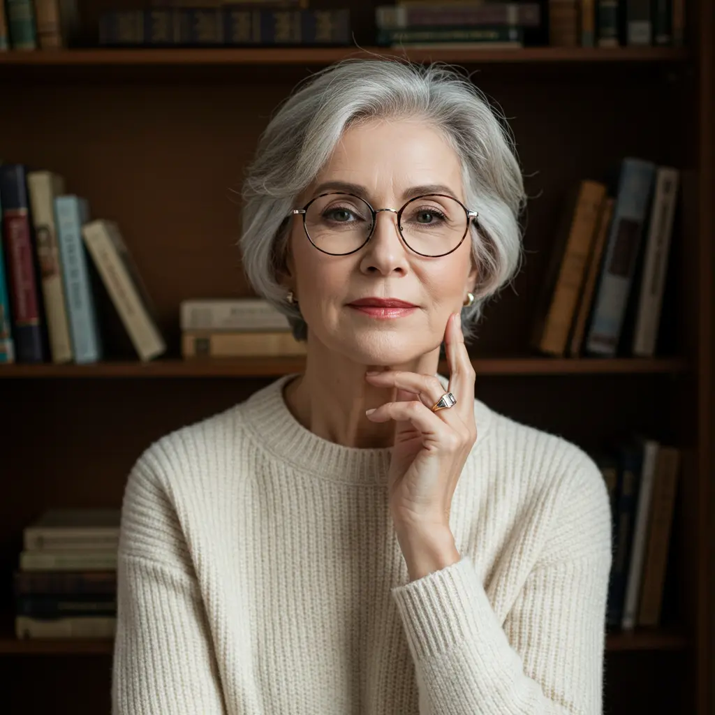 Stunning Salt-and-Pepper Graduated Bob