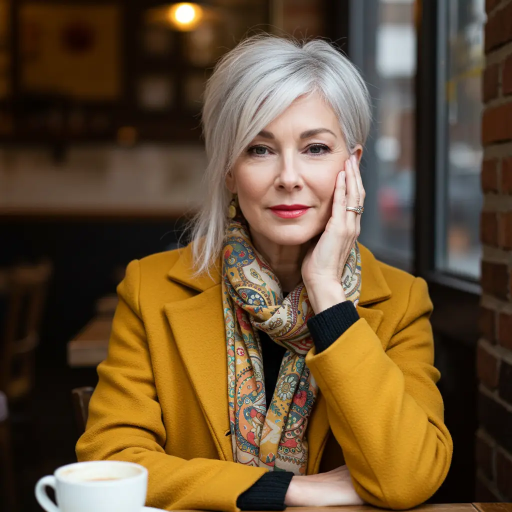 Very Long Pixie Cut with a Side Part