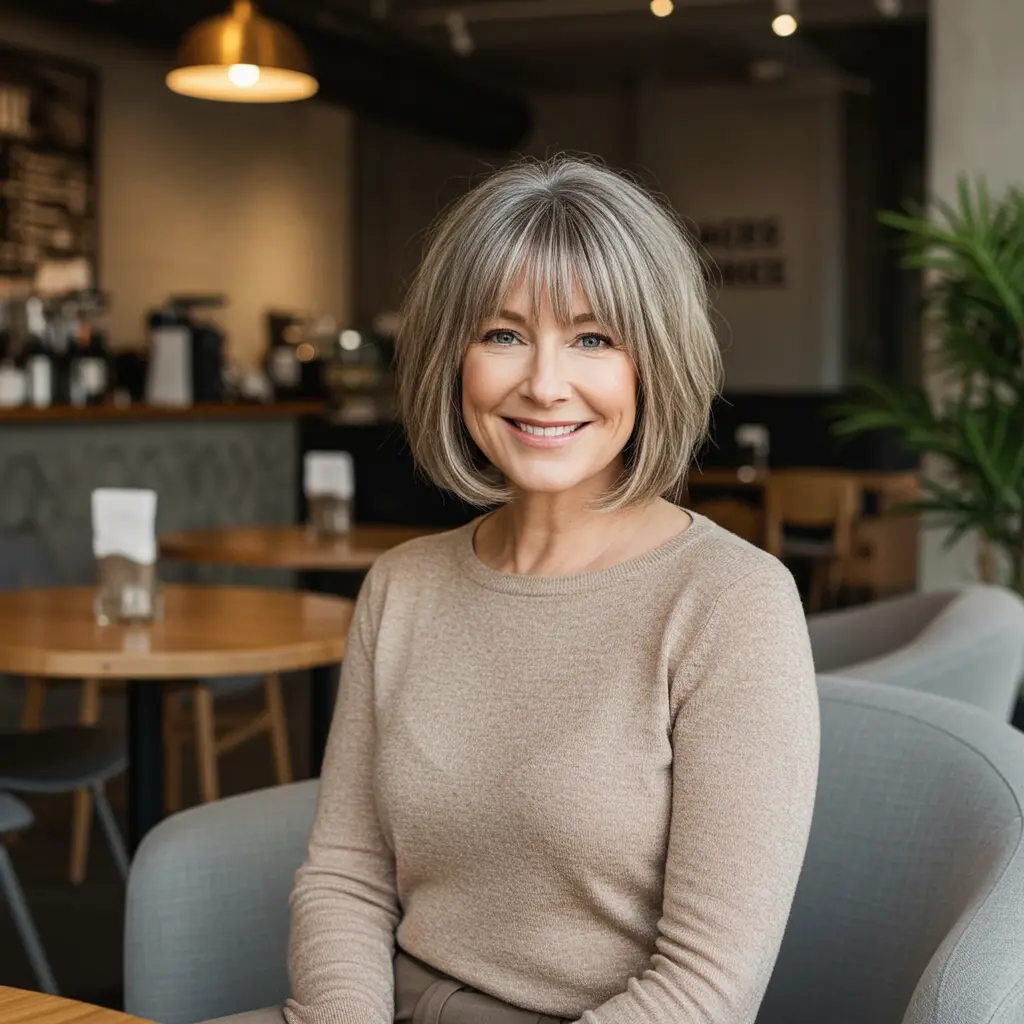 Layered Mini Bob with a Fringe