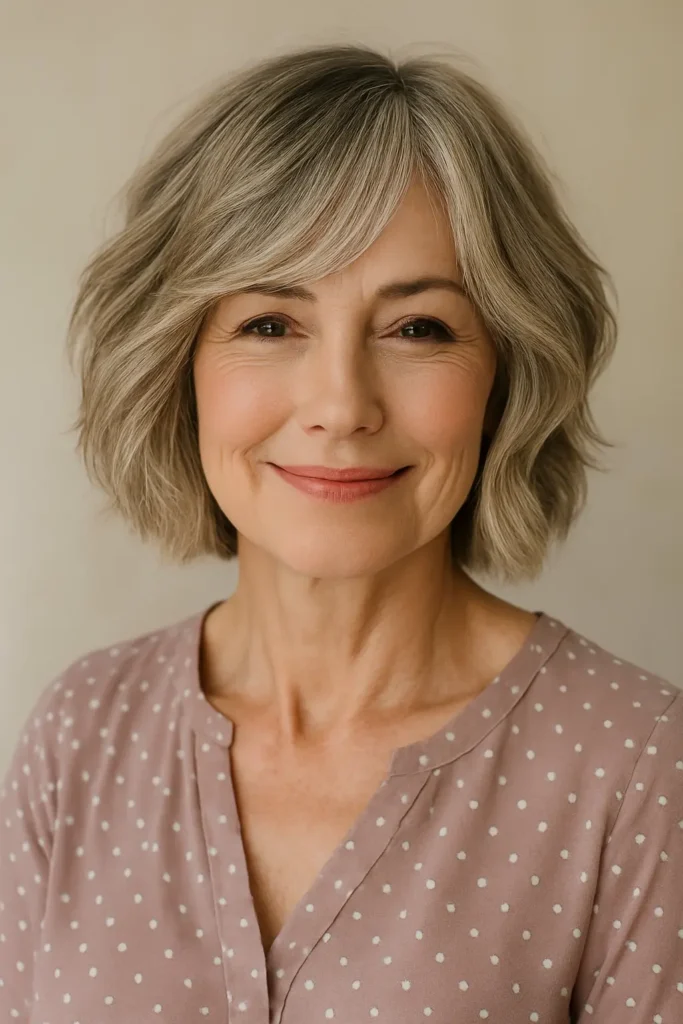 Textured Short Shaggy Bob with Movement