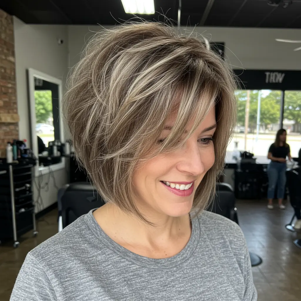 Choppy Bob with Feathered Layers