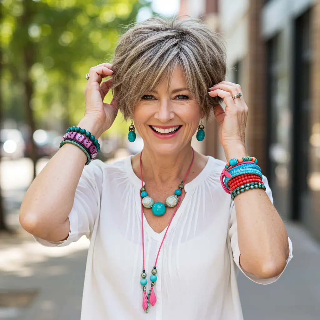 Choppy Layers in Short Shaggy Haircuts