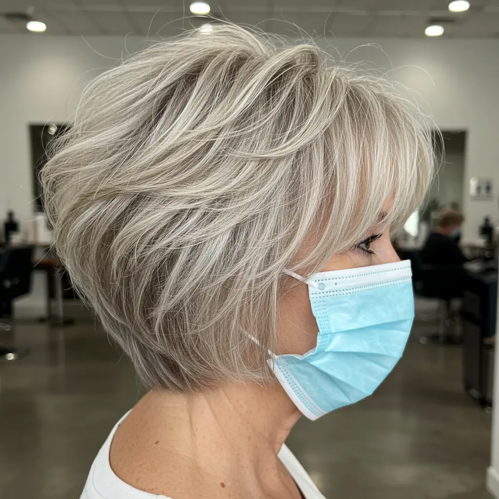 Short Piece-y Haircut with Highlights