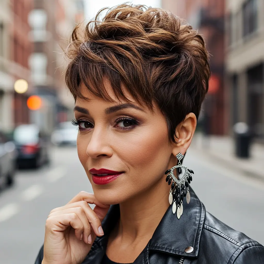 Super Short Pixie with Textured Bangs