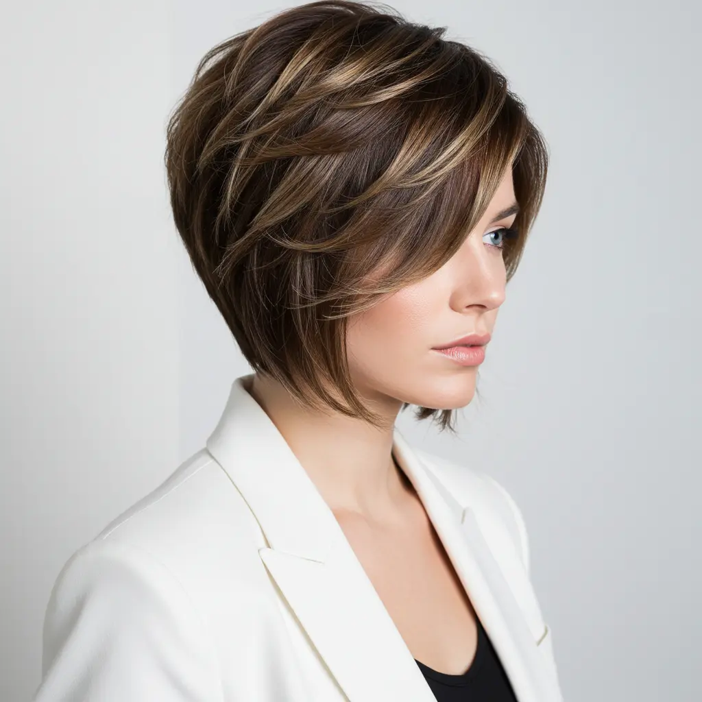 Short Stacked Angled Bob
