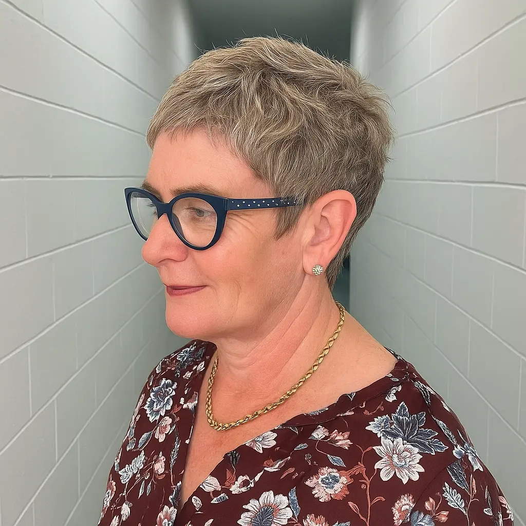 Messy Shorter Cut for Fine Hair